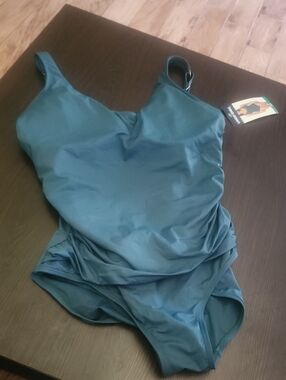 Lands' End Teal One-Piece Swimsuit